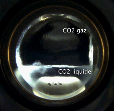 Passage à l'état supercritique - Équilibre liquide-gaz du CO2